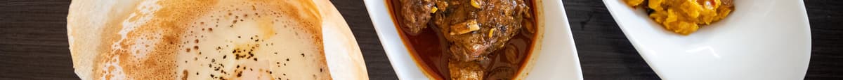 Stringhopper Feast with Prawn or Squid Curry