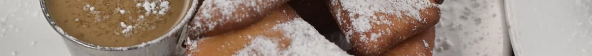 Small Beignets (5 pieces) with Chicory Anglaise and Powdered Sugar