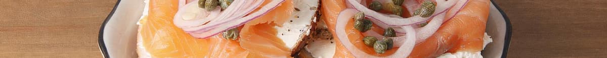 Classic Smoked Salmon Bagel Sandwich *