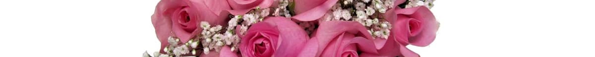 Dozen Rose Bouquet, Pink