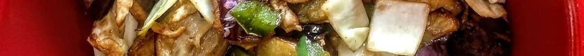 D23. 茄丁肉丝拌面 Spicy Eggplant & Pork Mixed Noodle