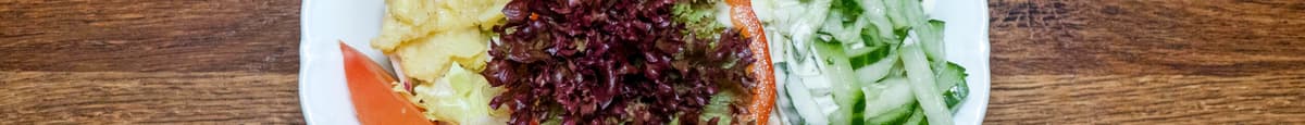 1. Gemischter Salat mit Blattsalaten der Saison / Large salad platter with seasonal greens
