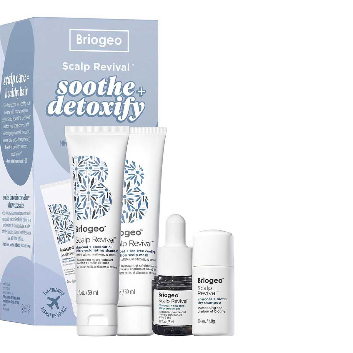 Briogeo Scalp Revival Soothe + Detoxify Travel Set