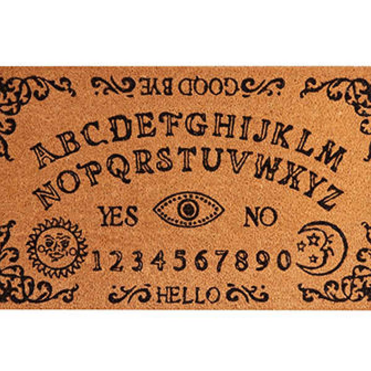 Dark Enchantment Tan Ouija Board Coir Doormat