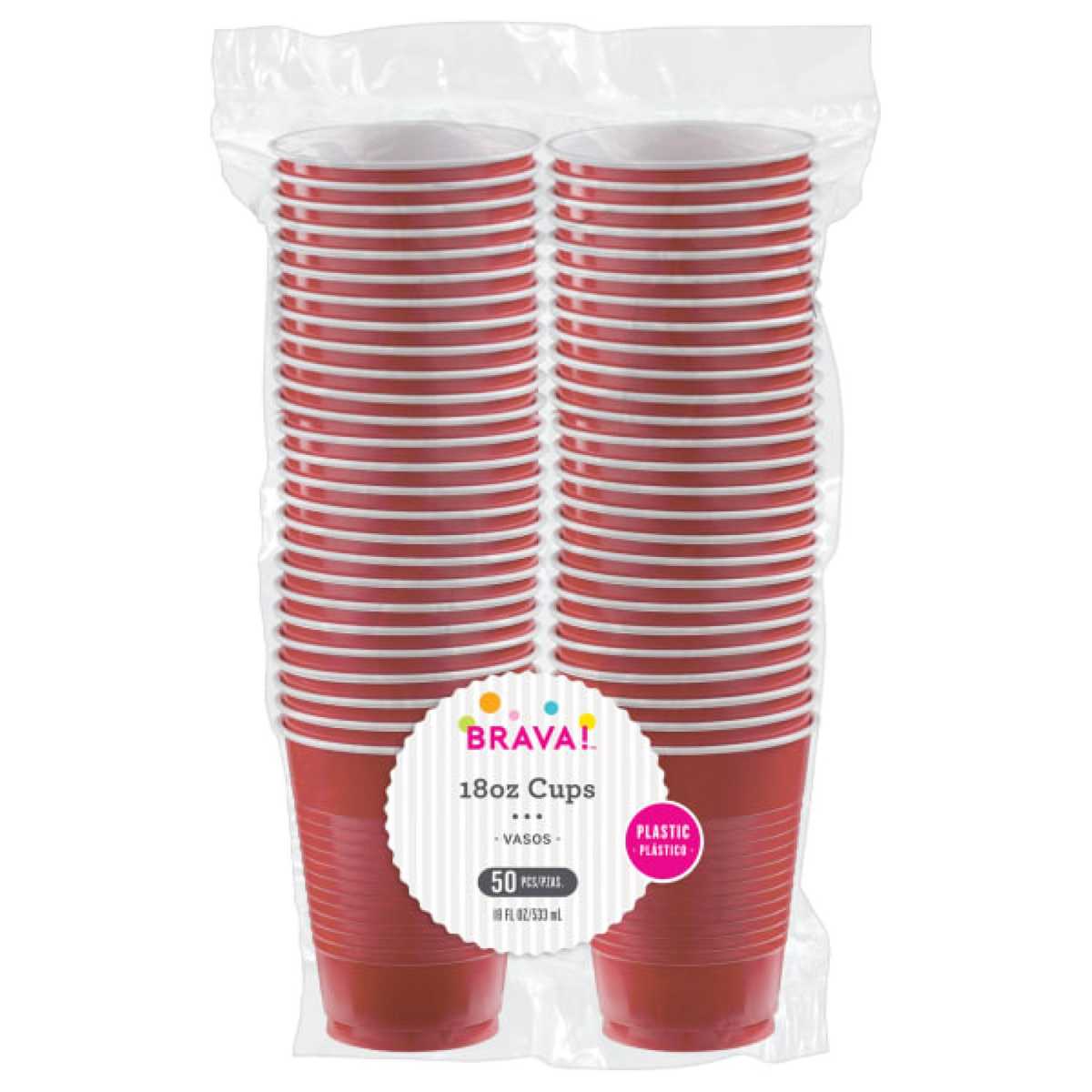 Amscan Big Party Pack 50 Count Plastic Cups 12-Ounce Gold