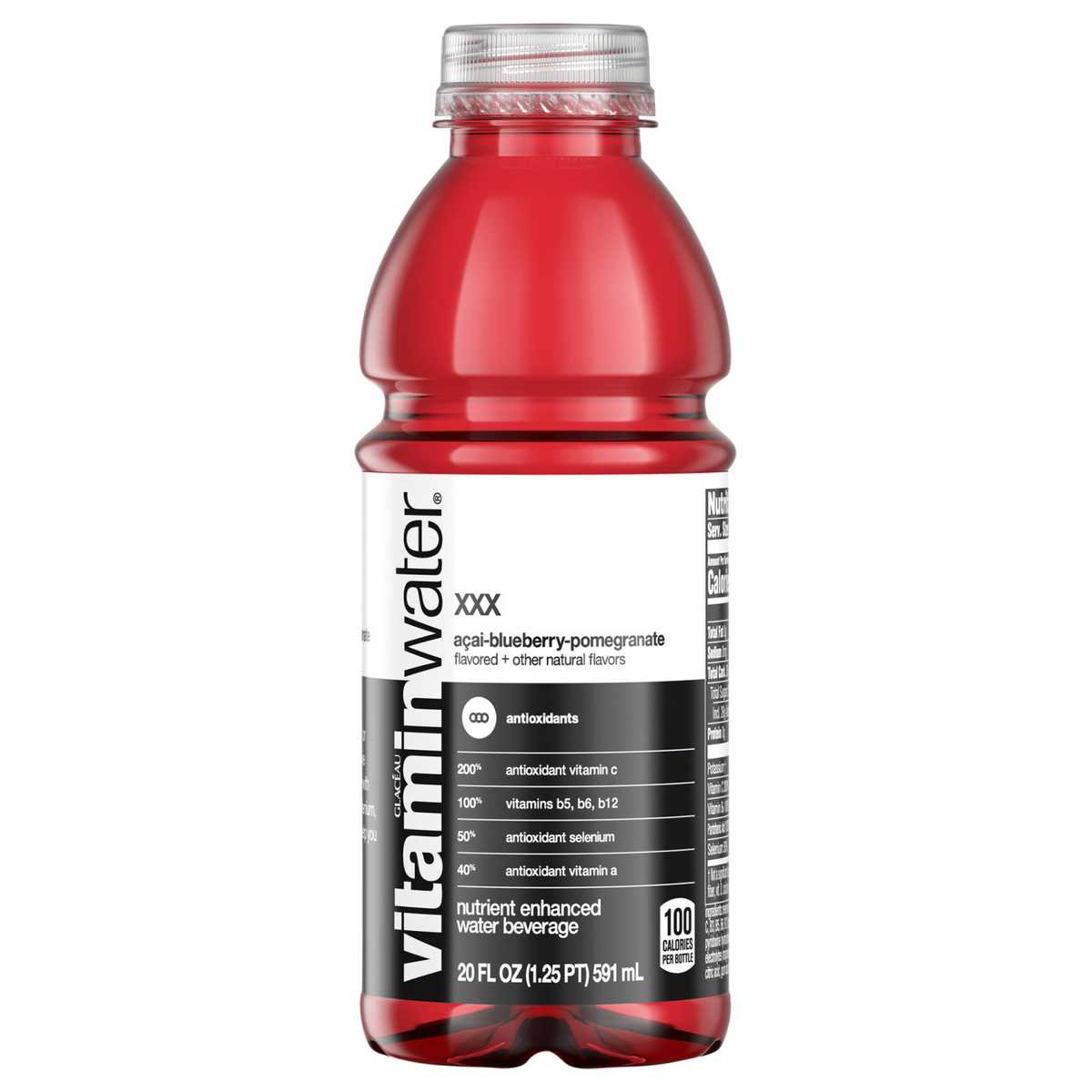 VitaminWater XXX Acai Blueberry-Pomegranate Nutrient Enhanced Water  Beverage Bottle (20 oz) | Delivery Near Me - Doordash