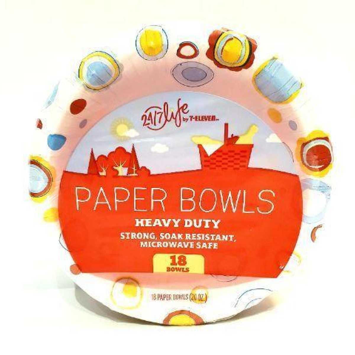 Orange Paper Bowls, 20oz, 20ct