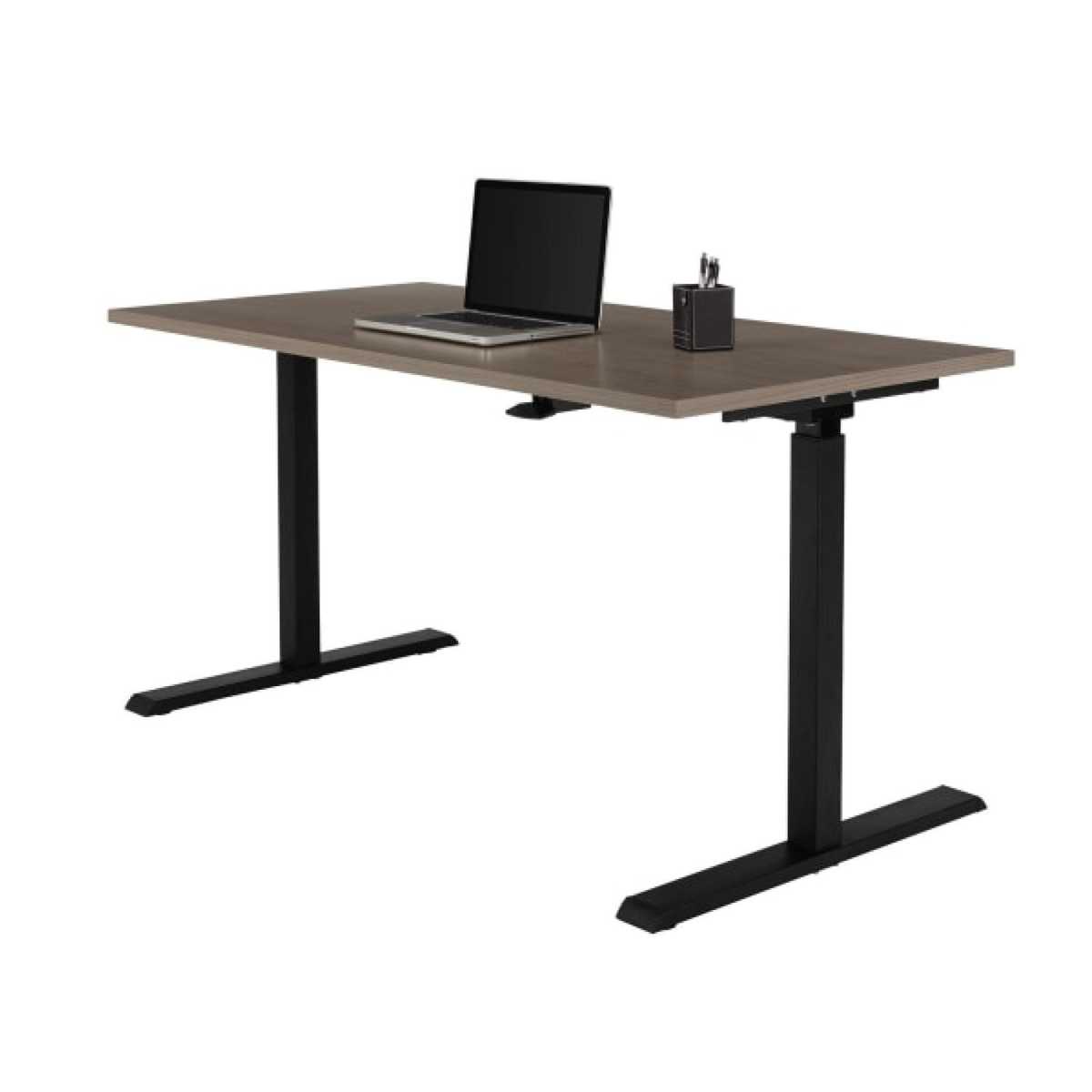 Realspace 56 W Trazer Computer Desk With Storage Shelves Gray