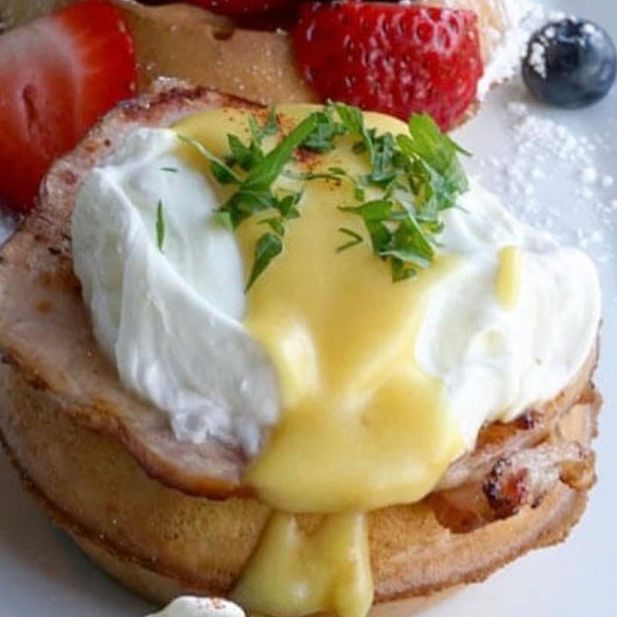 Crab Waffle Benedict - Newport International