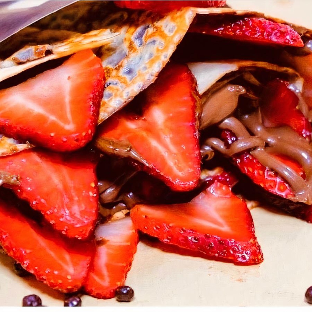 Nutella Crepes with Strawberries