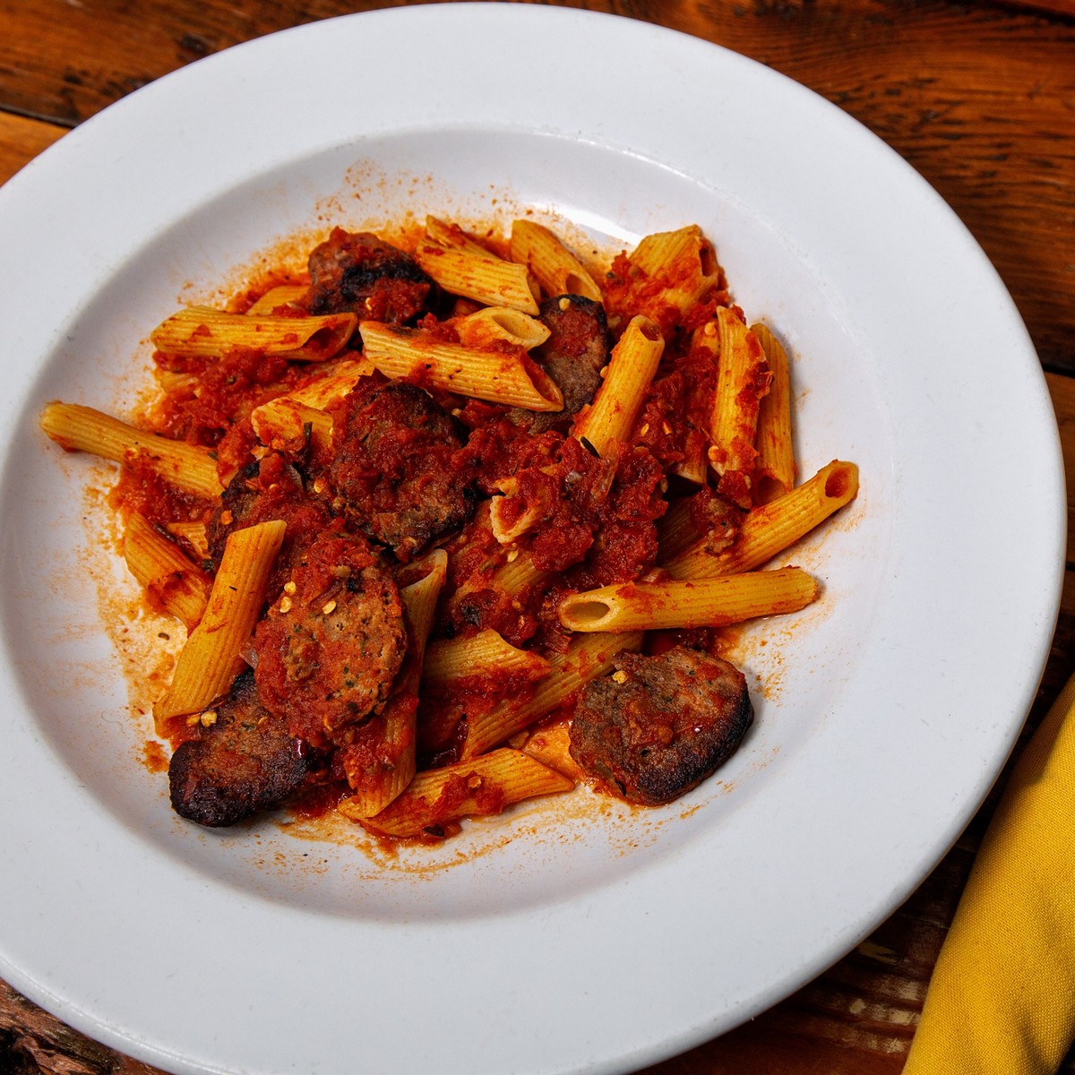 Mini penne pasta with vodka sauce, ground turkey, Caesar salad. - Picture  of Portland, Oregon - Tripadvisor