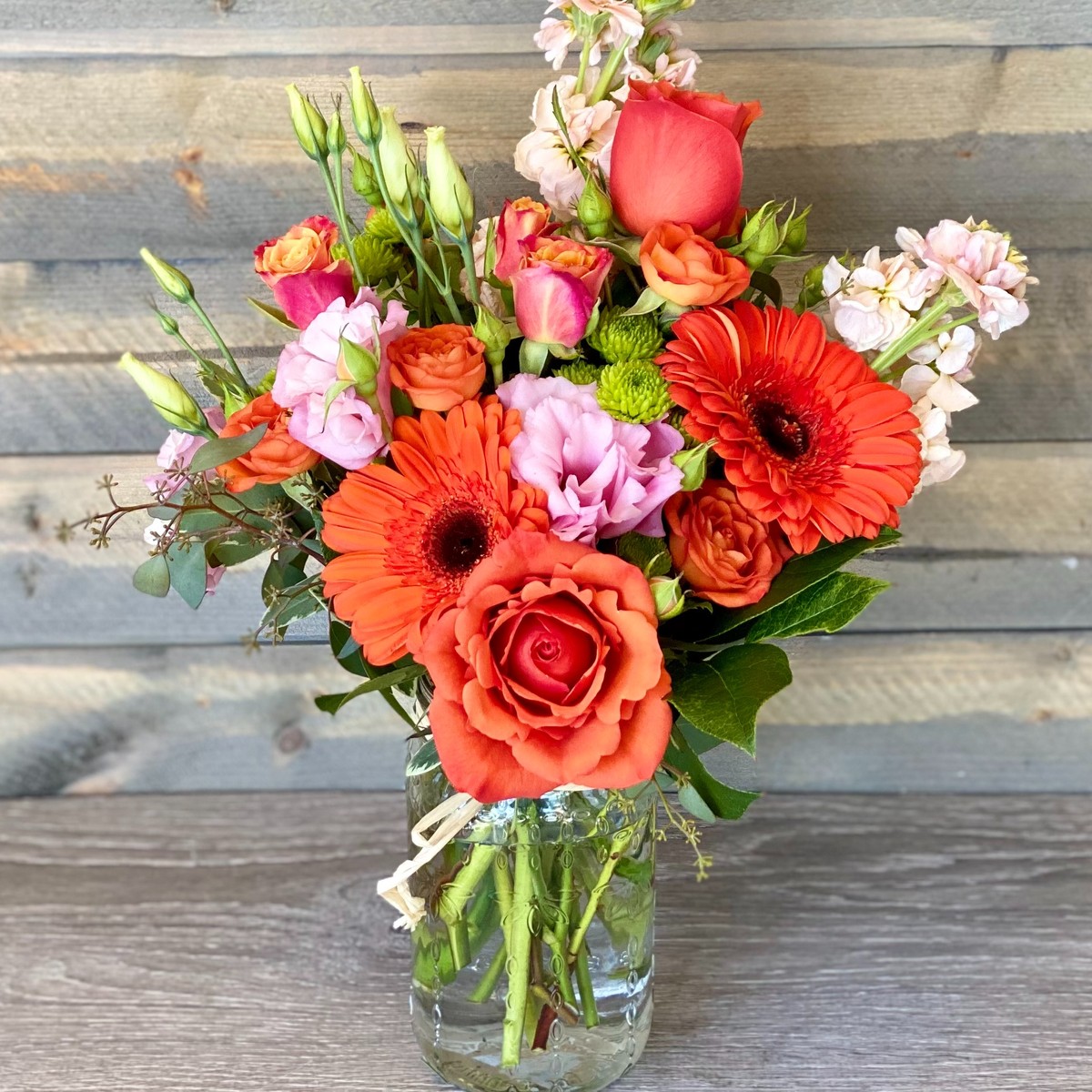 The Get Well Bear with Roses is a perfect size for sitting at bedside. It  will cheer up and comfort the recipient.