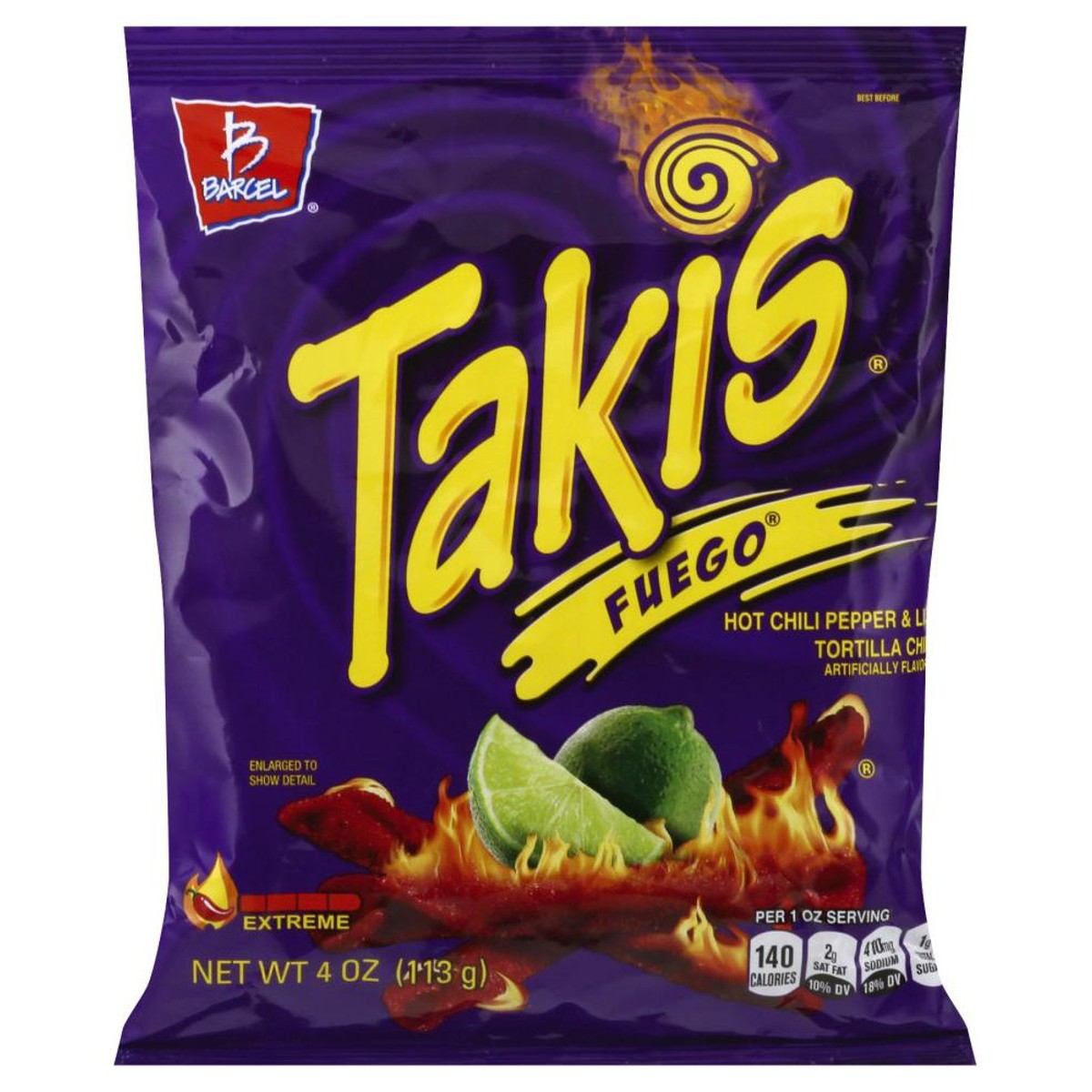 Takis Fuego Hot Chili Pepper & Lime Flavored Rolled Tortilla Minis 9.88 oz  (Pack of 3)