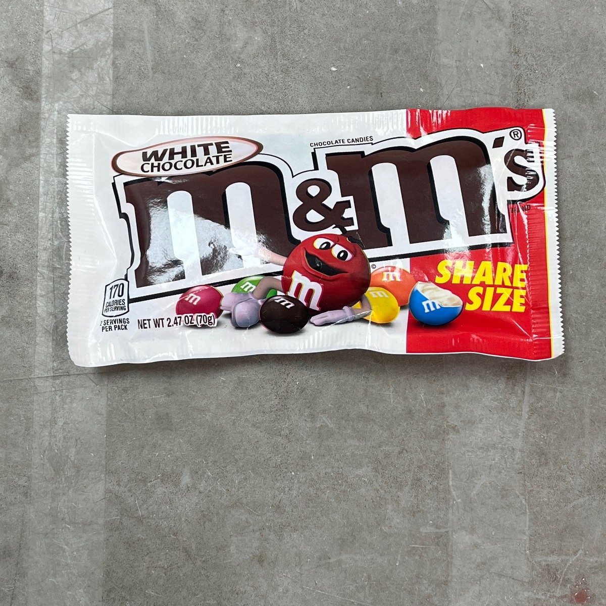 M&M's Share Size White Chocolate White Chocolate Candies 3.22 Oz
