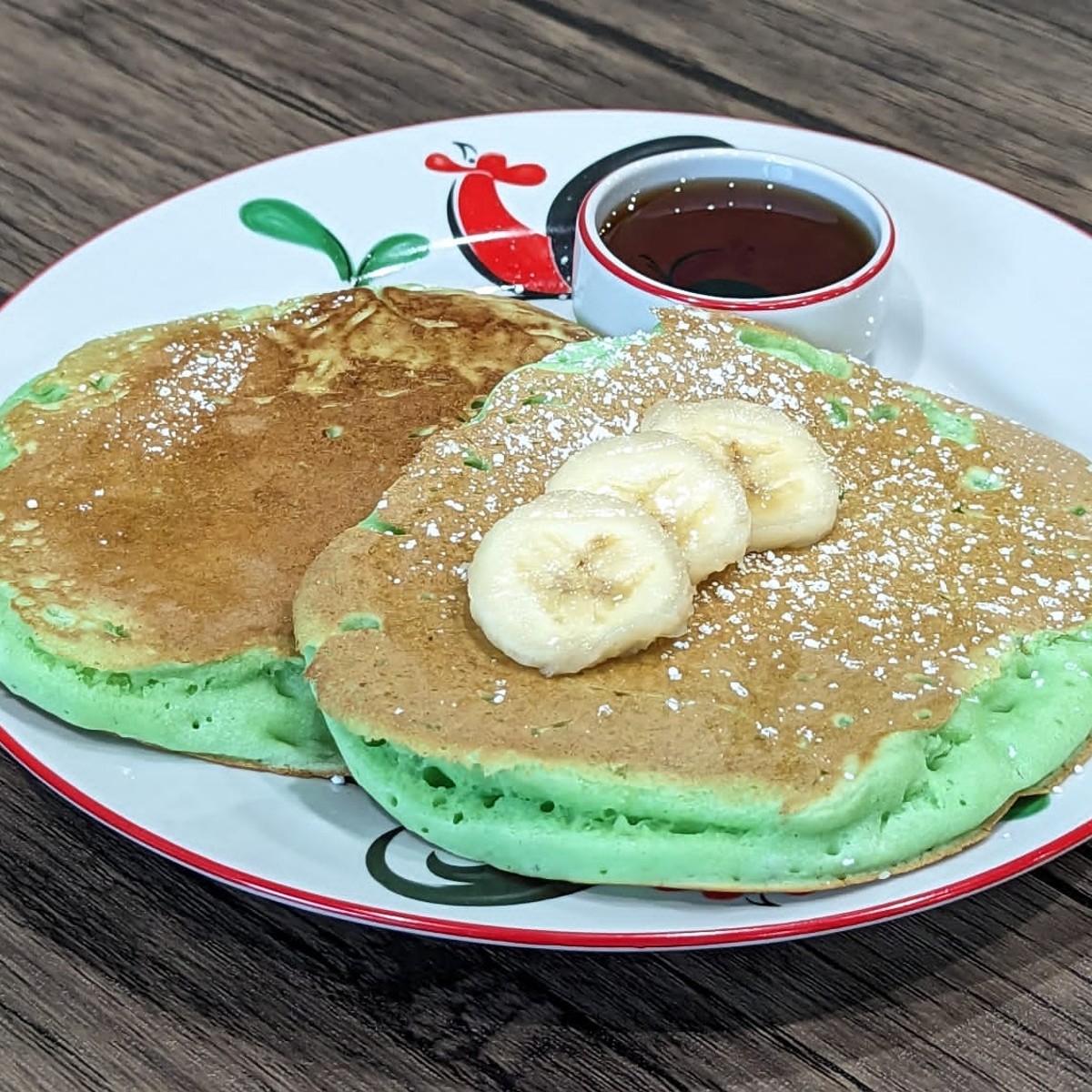 Fake Grinch Pancakes