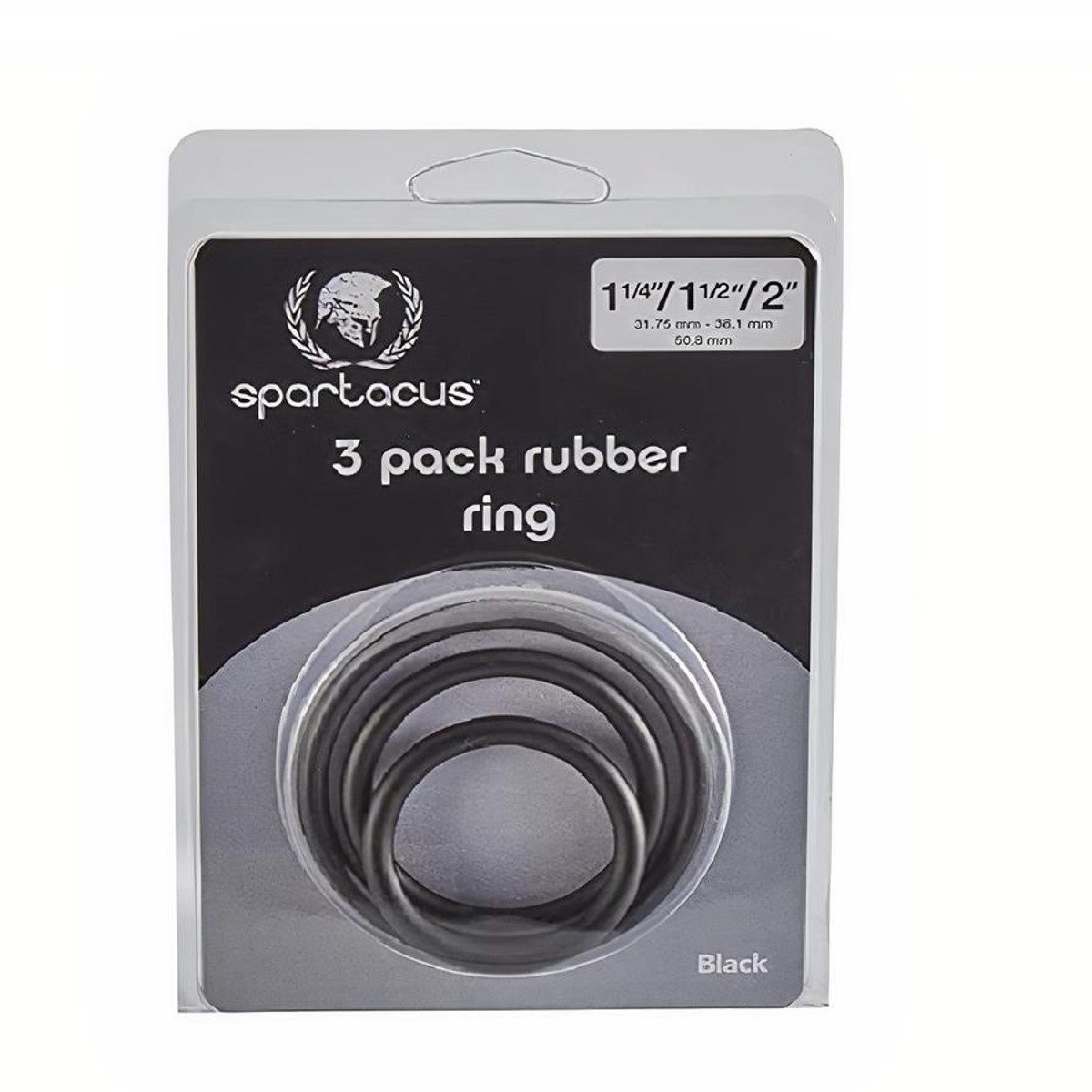 Buy the Tri-Squeeze 3-Ring Silicone Plus Cockring & Ball-Stretching Sling  Black Ice -OxBalls