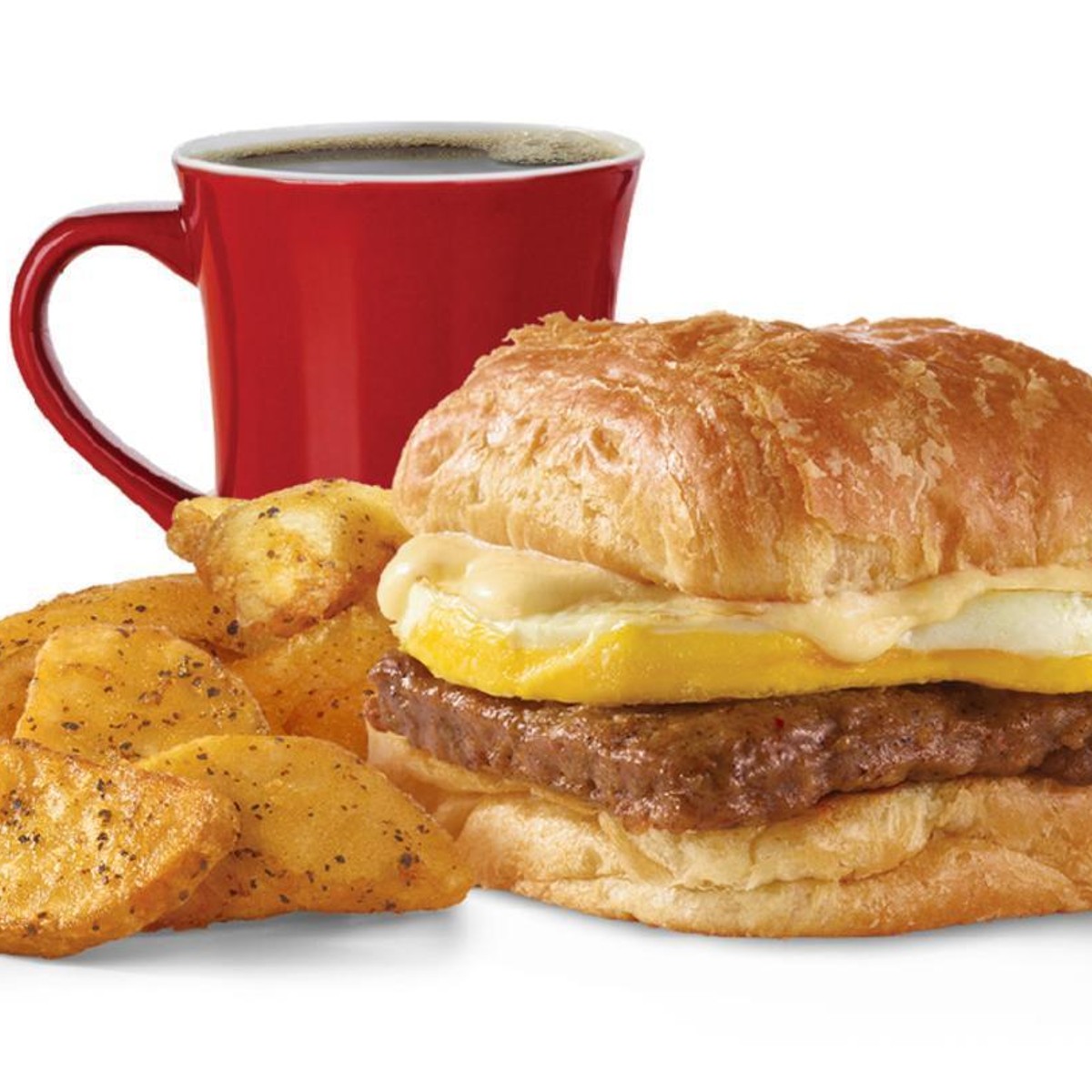 Sausage Egg Swiss Croissant Combo: Breakfast Bliss in Every Bite