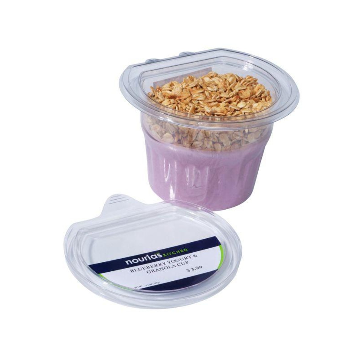 4 Reusable Snack Containers with Lids, 4.75oz Small Cups - Microwave +
