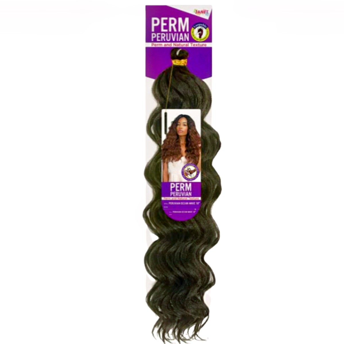 1pc Curly Crochet Hook Hair Weave Beach Waves Braids, 18 Inches