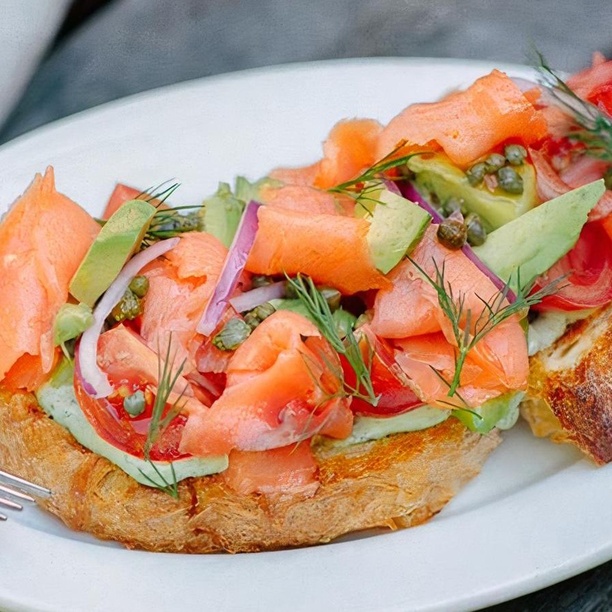 Scottish Smoked Salmon and Dill Cream Cheese Tartines with Soft