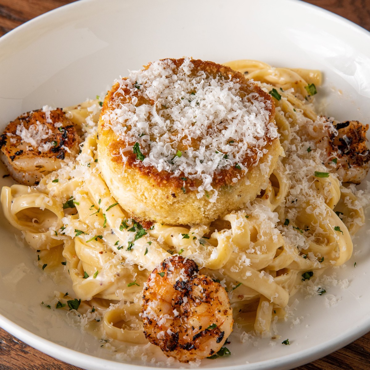 Crab Cake Alfredo