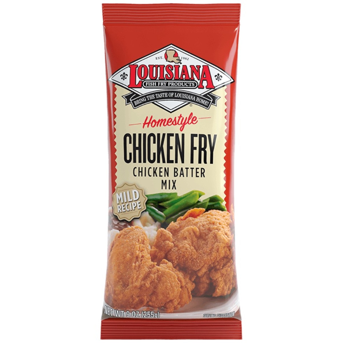  Louisiana Seasoned Crispy Chicken Fry Batter 9oz (Pack of 2) -  Authentic Southern Goodness for Perfect Fried Chicken - Disctint Blend of  Louisiana Spices - Perfect for Creating Crispy and