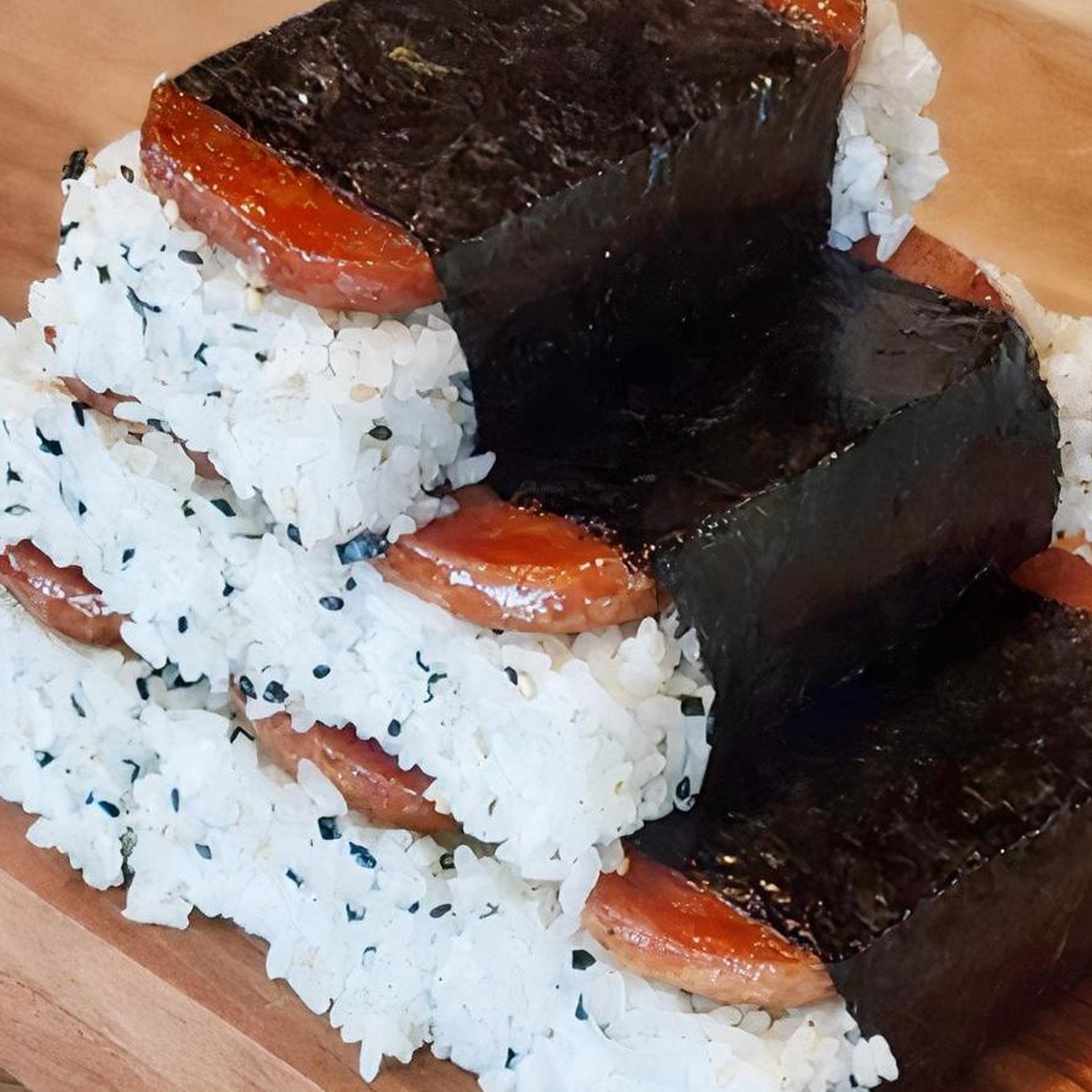 Teriyaki spam musubi, chicken katsu musubi & classic Hawaiian poke served  at Musubi Monster in Orange, CA - Picture of Musubi Monster, Orange -  Tripadvisor