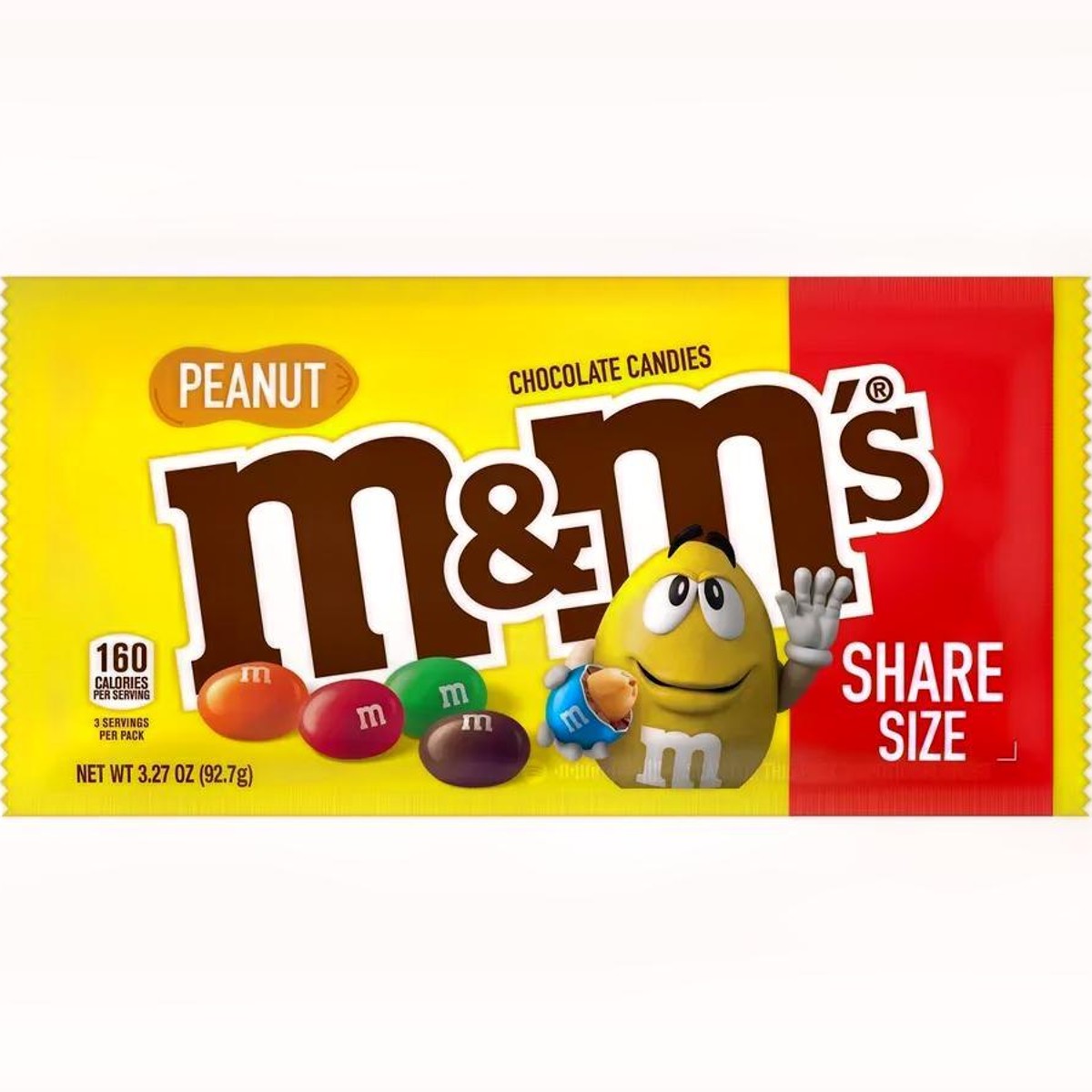 M&M's Peanut Brownie Mix Chocolate Candy, Sharing Size - 7.5 oz Bag 