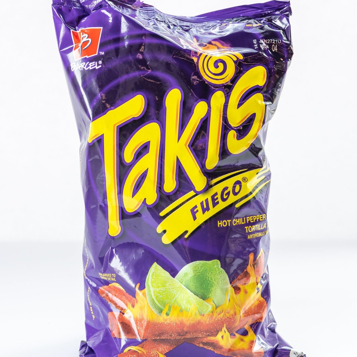 Takis Fuego Hot Chili Pepper & Lime Flavored Rolled Tortilla Minis 9.88 oz  (Pack of 3)