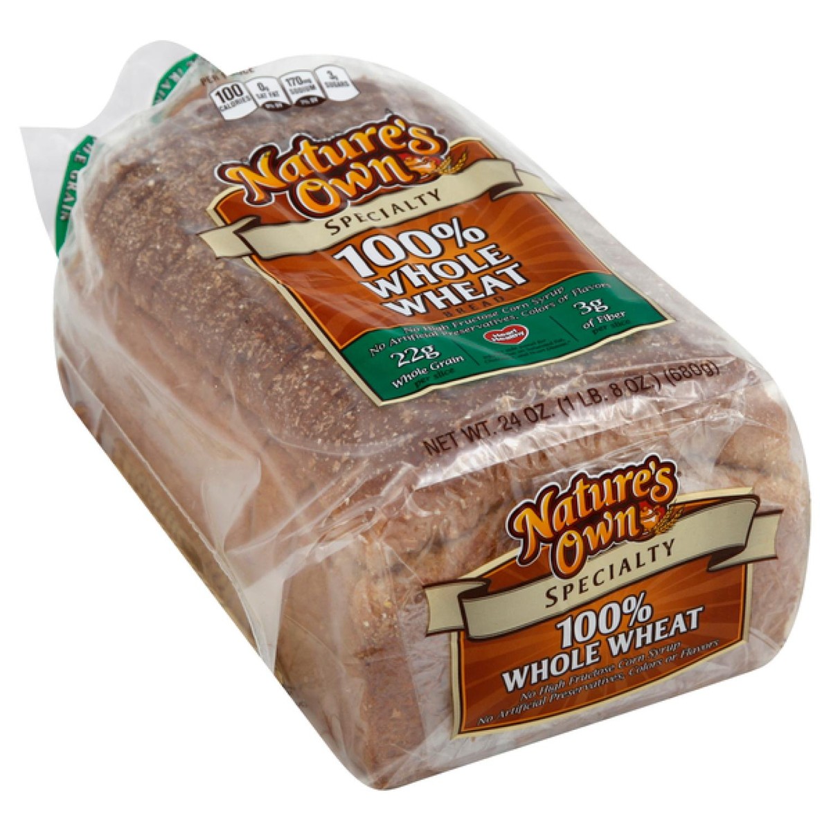 Nature's Own Honey Wheat Bread, 20 oz, 2 ct