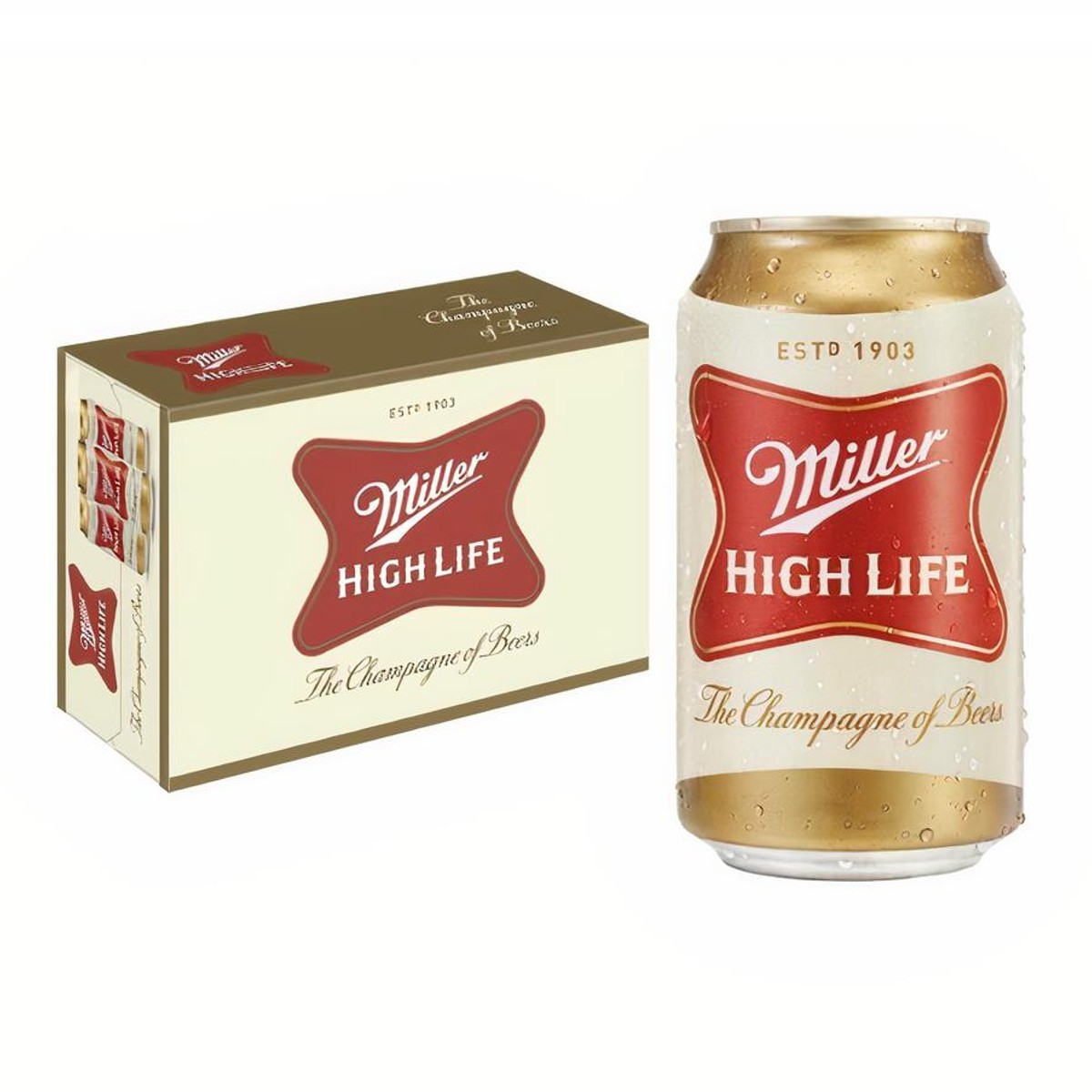 Miller High Life American Style Lager Beer 4.6% ABV Bottles - 12-12 Fl. Oz.