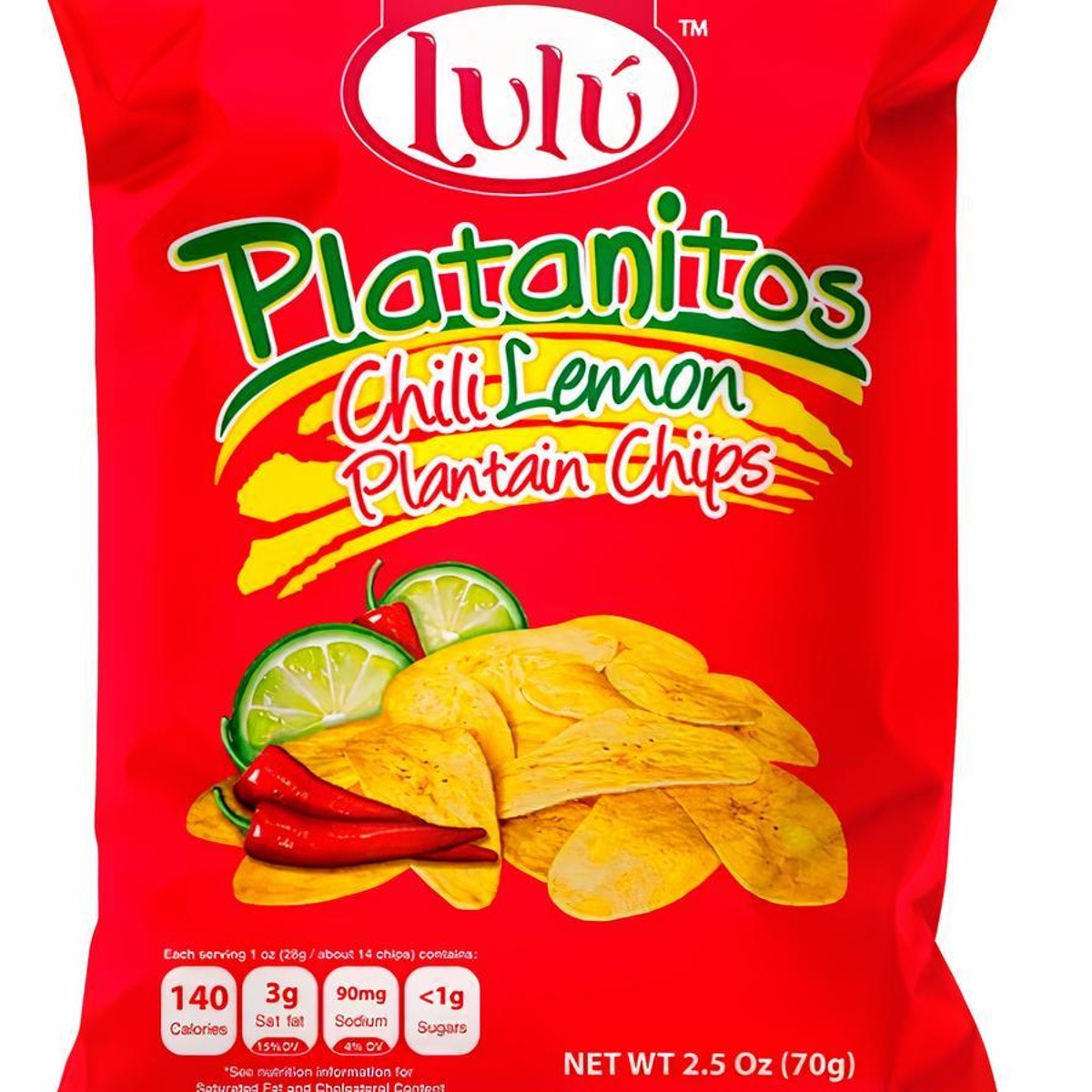 Lulu Lemon Plantain Chips 2.5 ounces Platanitos de Limon
