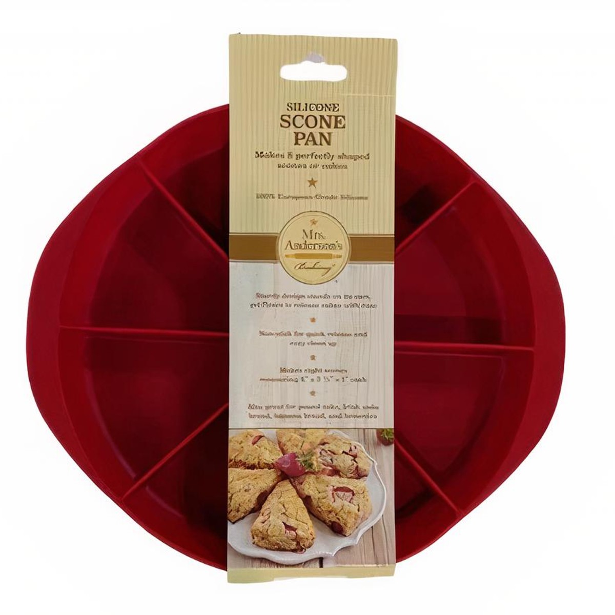 Mrs. Anderson's Baking Silicone Scone Pan, Non-Stick European-Grade Silicone