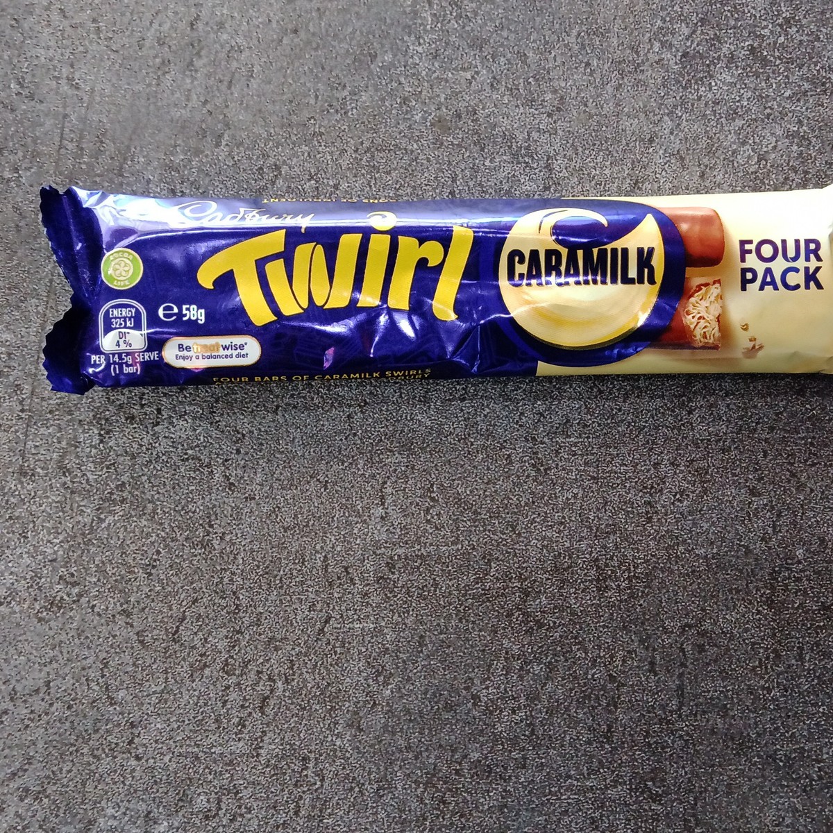 Cadbury Twirl chocolate bar 4 Pack 58g