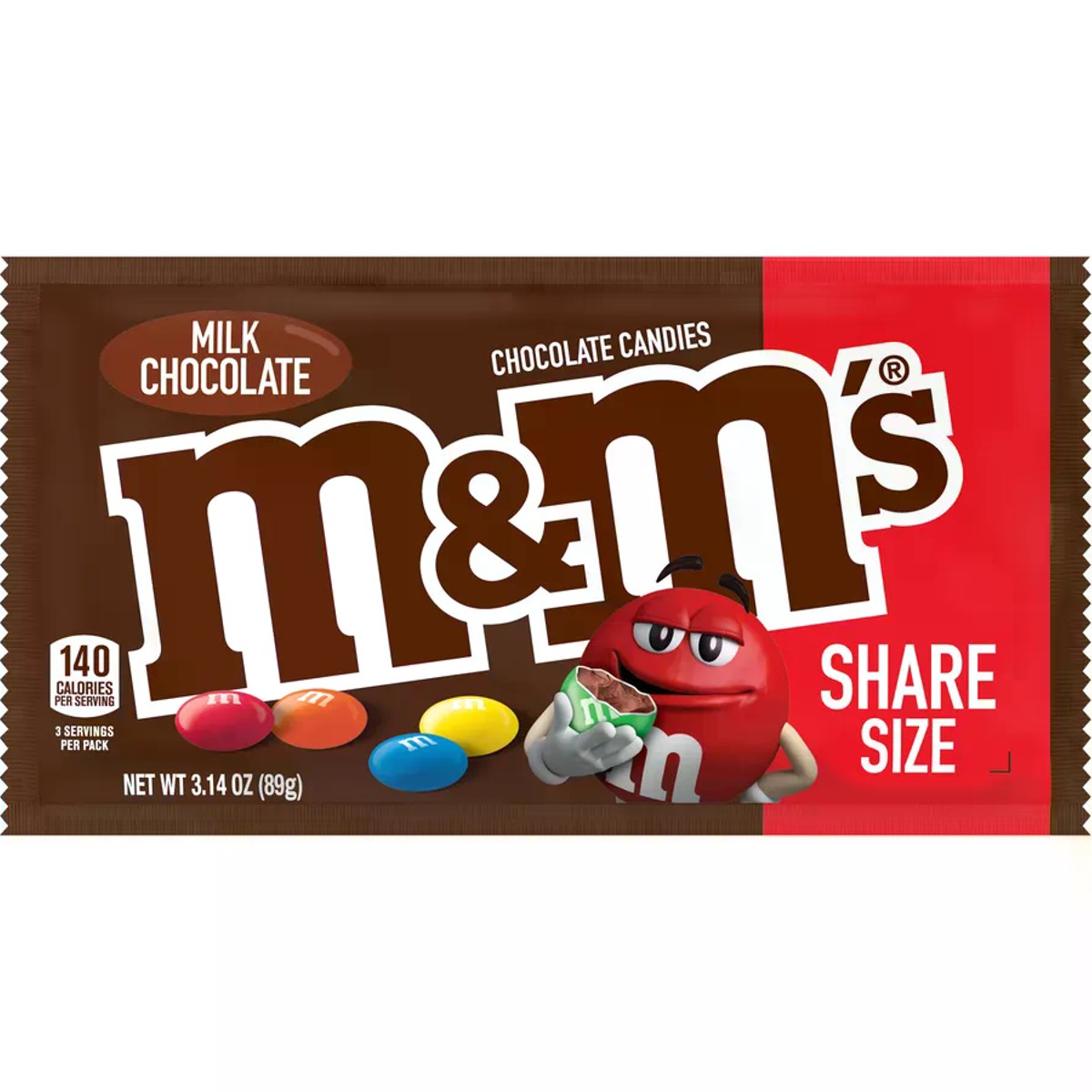 M&Ms Full Size Peanut Milk Chocolate Candy Bulk Pack, 1.74 oz, 48 ct Box, Men's, Size: Medium