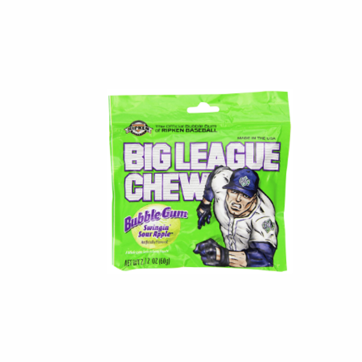 Big League Chew Gum Sour Apple 2.12oz pack or 12ct box