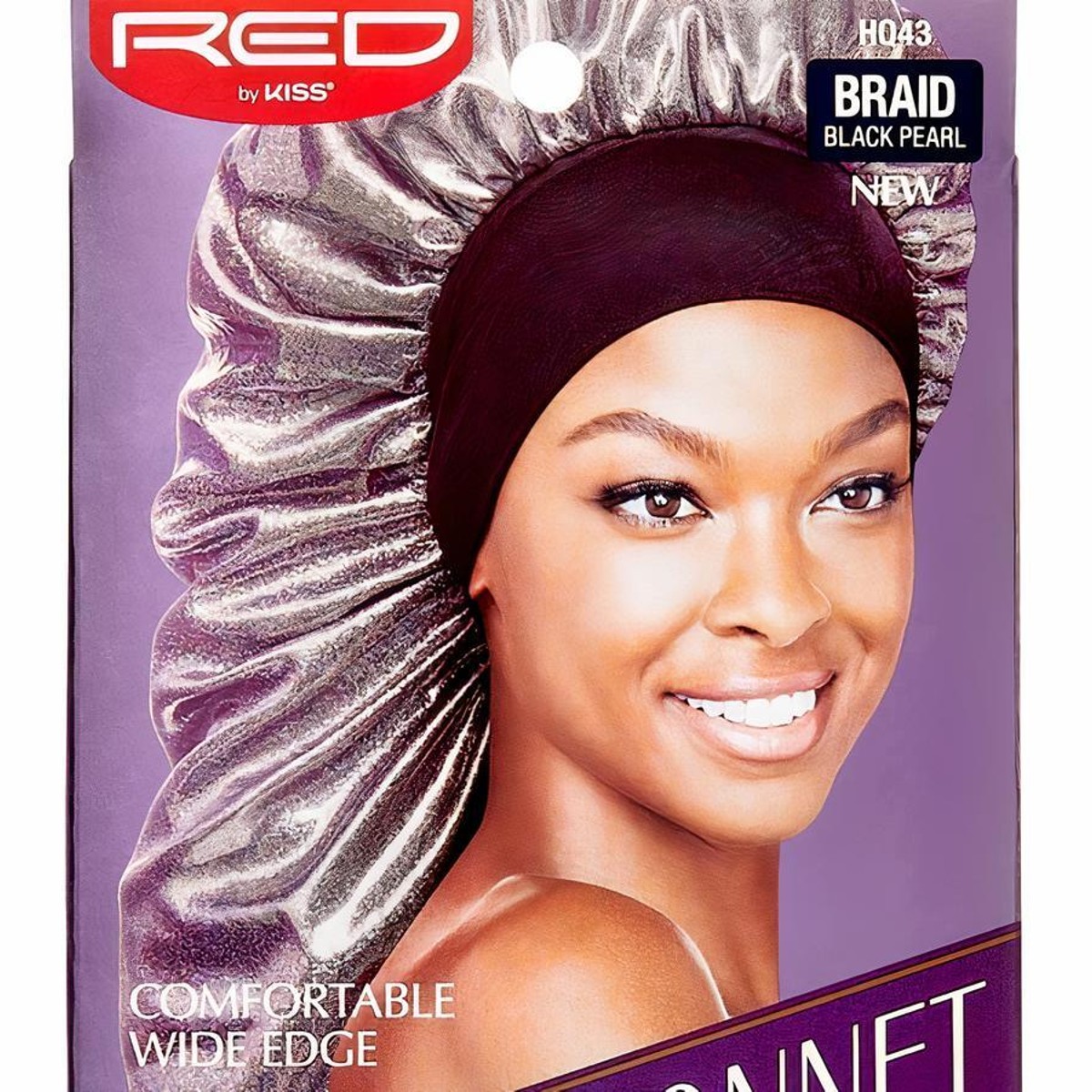 KEYSHIA COLE X Satin Visor Braid Bonnet - RED BEAUTY