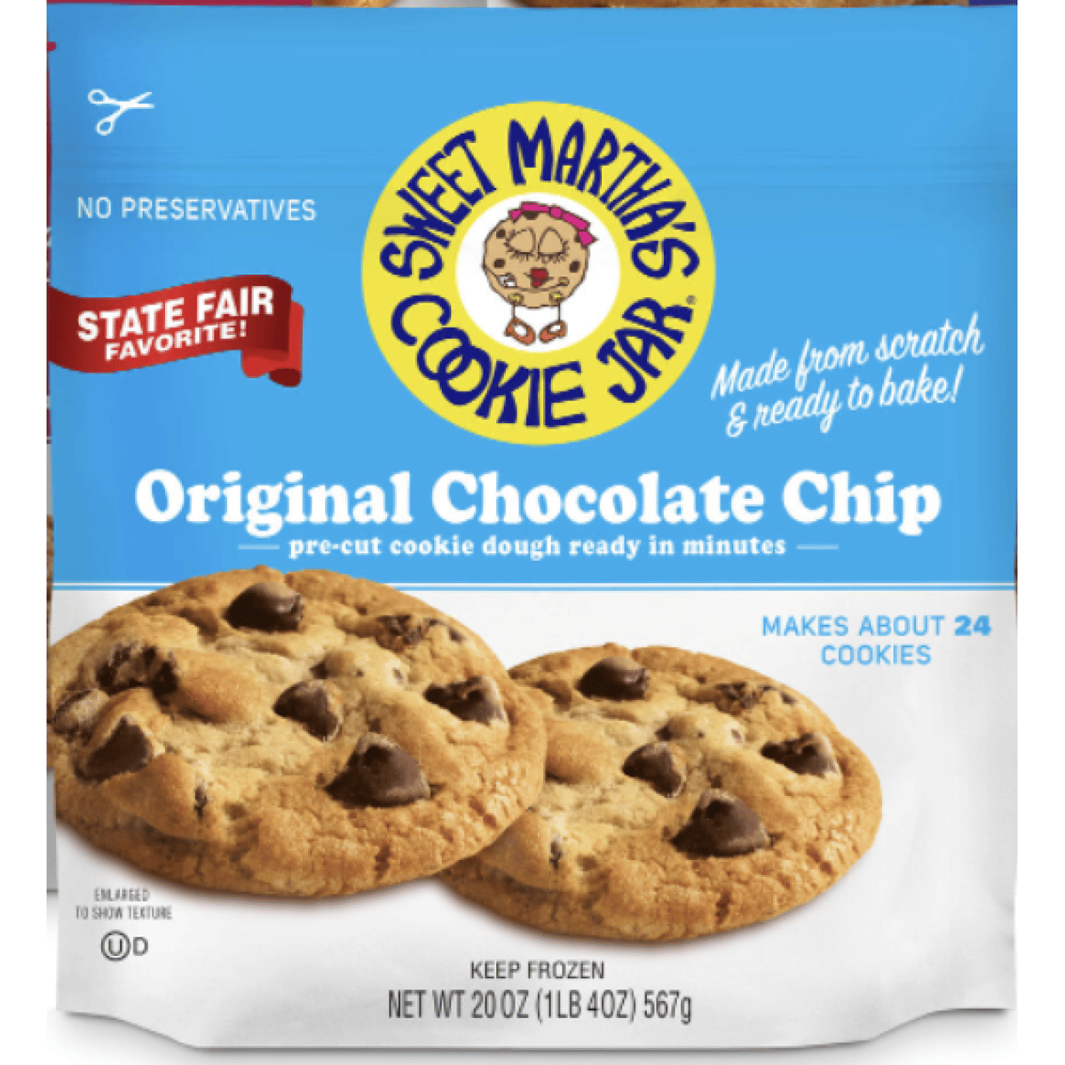 David's Cookies 90-piece Gourmet Chocolate Chunk Frozen Cookie Dough