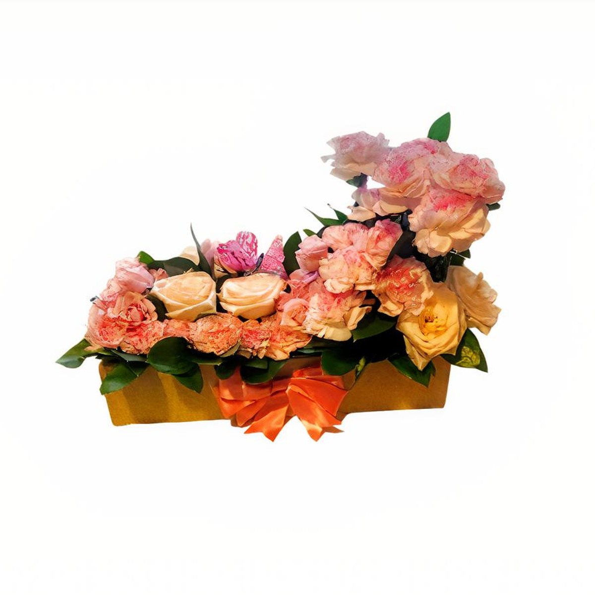 Papel kraft de 22 x 22 pulgadas, papel de regalo floral para ramos de  flores y arreglos (20 unidades) (naranja)