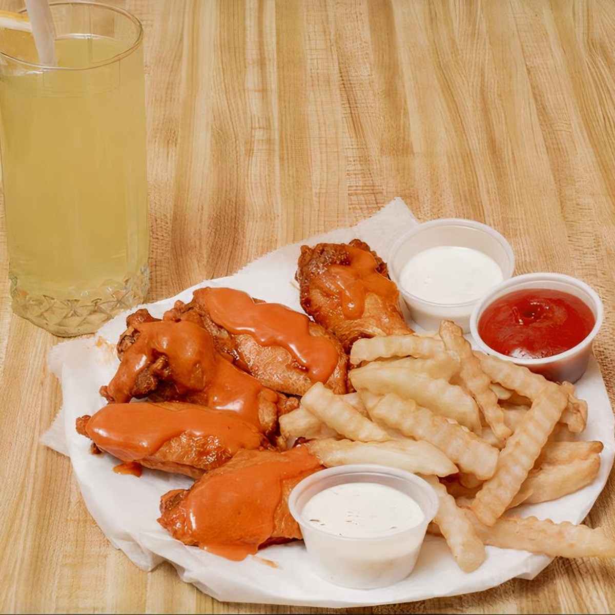 10 piece wing combo with half in hot and half in mild. Home cut fries and  drink included - Picture of Wingstop, Fort Payne - Tripadvisor