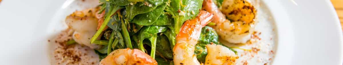 Baby Spinach Salad with Grilled Shrimp
