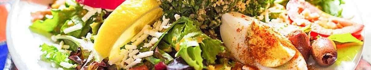 Large Green Salad with Tabouleh
