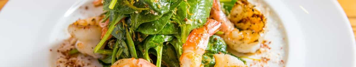 Baby Spinach Salad with Grilled Shrimp