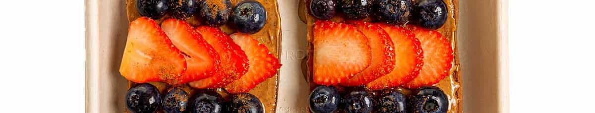 Almond Butter Berry Toast - 2 Slices