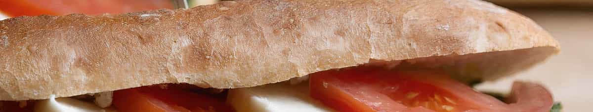 Mozzarella Sandwich on Breads Ciabatta