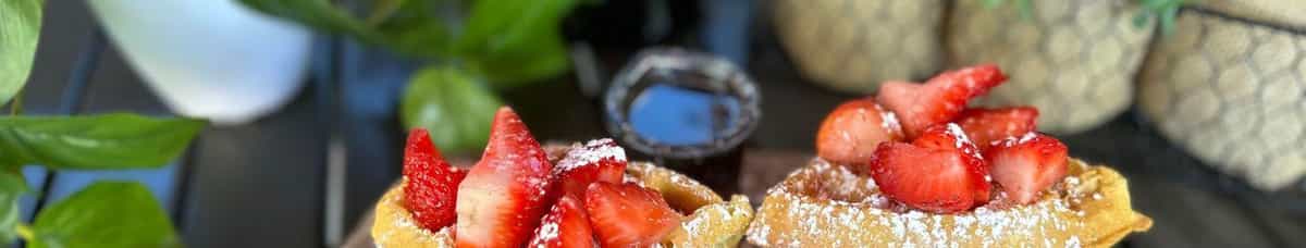 berries and cream stuffed waffle
