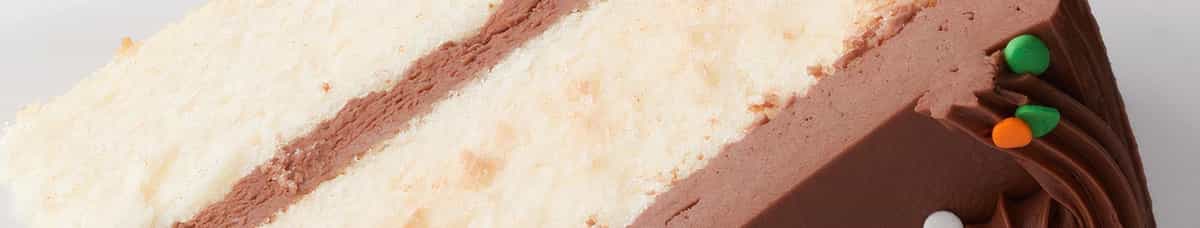 Vanilla Cake Slice w/ Chocolate Buttercream