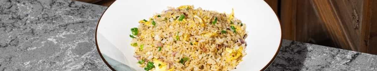 (L) Fried Rice w. Mustard Green Shoots 午餐川芽菜炒饭