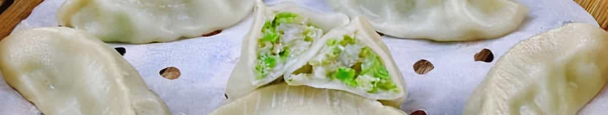 Zucchini Shrimp Dumplings (6) 青瓜鲜虾蒸饺