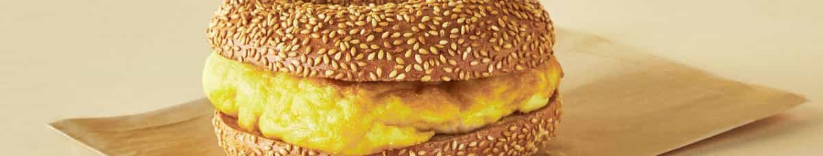 Sesame Bagel Egg Sandwich